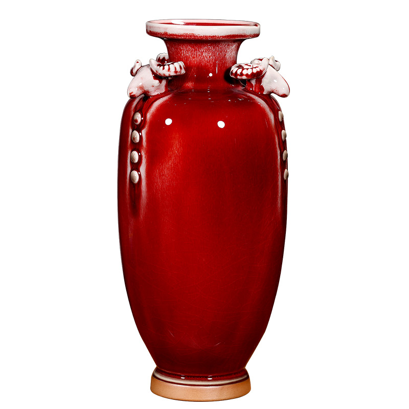 porcelain for Jahrriesnge red ice crack vase cna0058  porcelain Jahrriesnge  for red ice crack vase cna0058