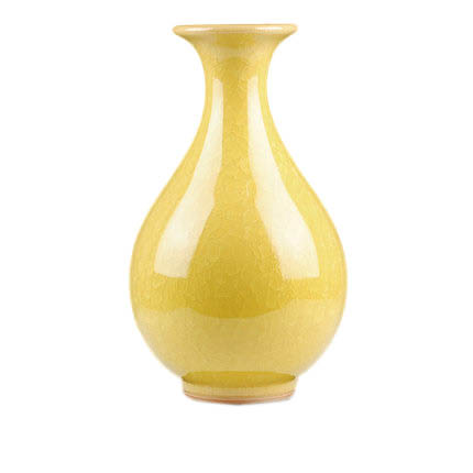 porcelain for Jahrriesnge yellow ice cube cracked gourd vase cna0734  porcelain Jahrriesnge  for yellow ice cube cracked gourd vase cna0734