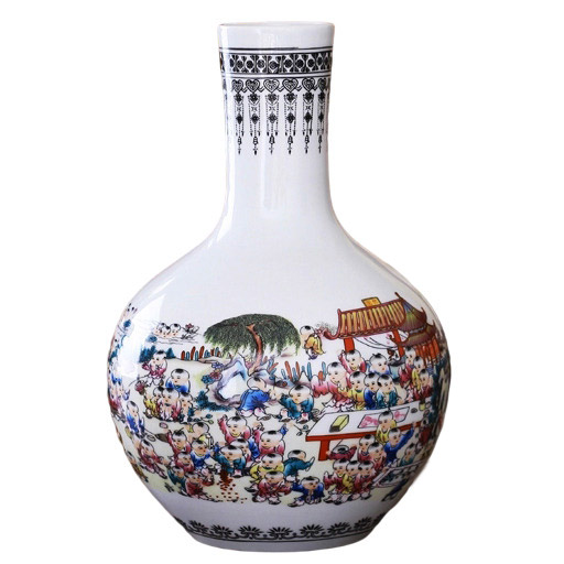 porcelain for Jahrriesnge pastel one hundred children figure vase cna0784  porcelain Jahrriesnge  for pastel one hundred children figure vase cna0784