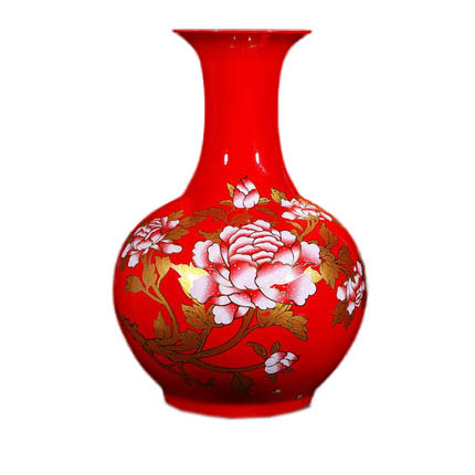 porcelain for Jahrriesnge red peony flower vase cna0922  porcelain Jahrriesnge  for red peony flower vase cna0922