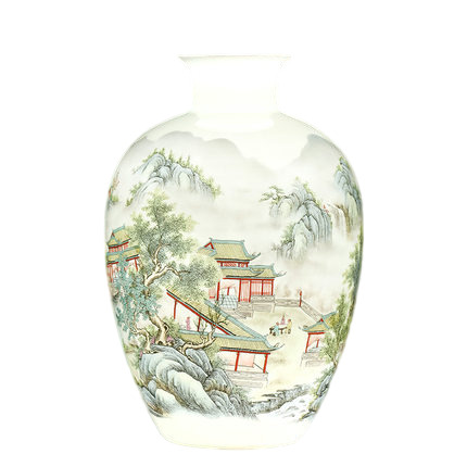 porcelain Jahrriesnge  for colorful landscape vase cna1007 