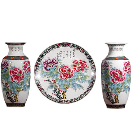 porcelain for Jahrriesnge peony vase set 3pcs cna1047 porcelain Jahrriesnge for peony vase set 3pcs cna1047