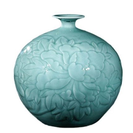 porcelain for Jahrriesnge carving shadow blue glaze vase cna1303  porcelain Jahrriesnge  for carving shadow blue glaze vase cna1303