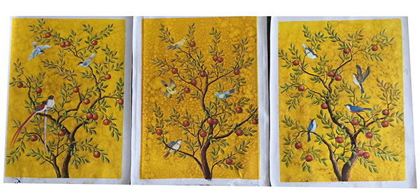 Oil Painting for JAHRRIESNGE birds-in-golden-tree-lpg0385  Oil Painting JAHRRIESNGE  for birds-in-golden-tree-lpg0385
