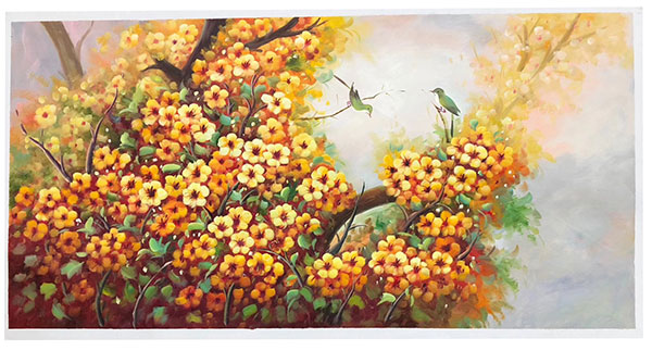 Oil Painting for JAHRRIESNGE yellow-flower-lpg0393  Oil Painting JAHRRIESNGE  for yellow-flower-lpg0393