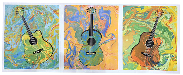 Oil Painting for JAHRRIESNGE guitar-lpg0418 Oil Painting JAHRRIESNGE for guitar-lpg0418