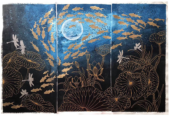 Animals for Jahrriesnge fish-dragonfly-lotus-blad-lpg1448  Animals Jahrriesnge  for fish-dragonfly-lotus-blad-lpg1448